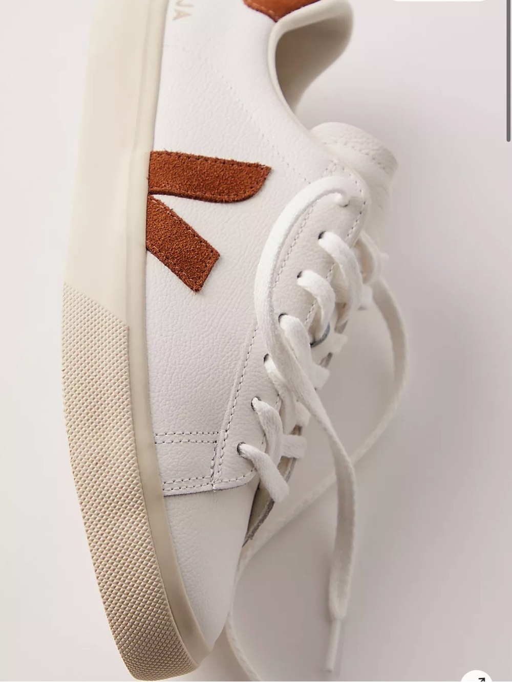 Veja Campo sneakers in white and cognac leather US 8 EU:39 - Picture 1 of 5